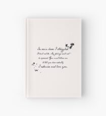 Mr Darcy Proposal Quote - Pride and Prejudice by Jane Austen Hardcover Journal