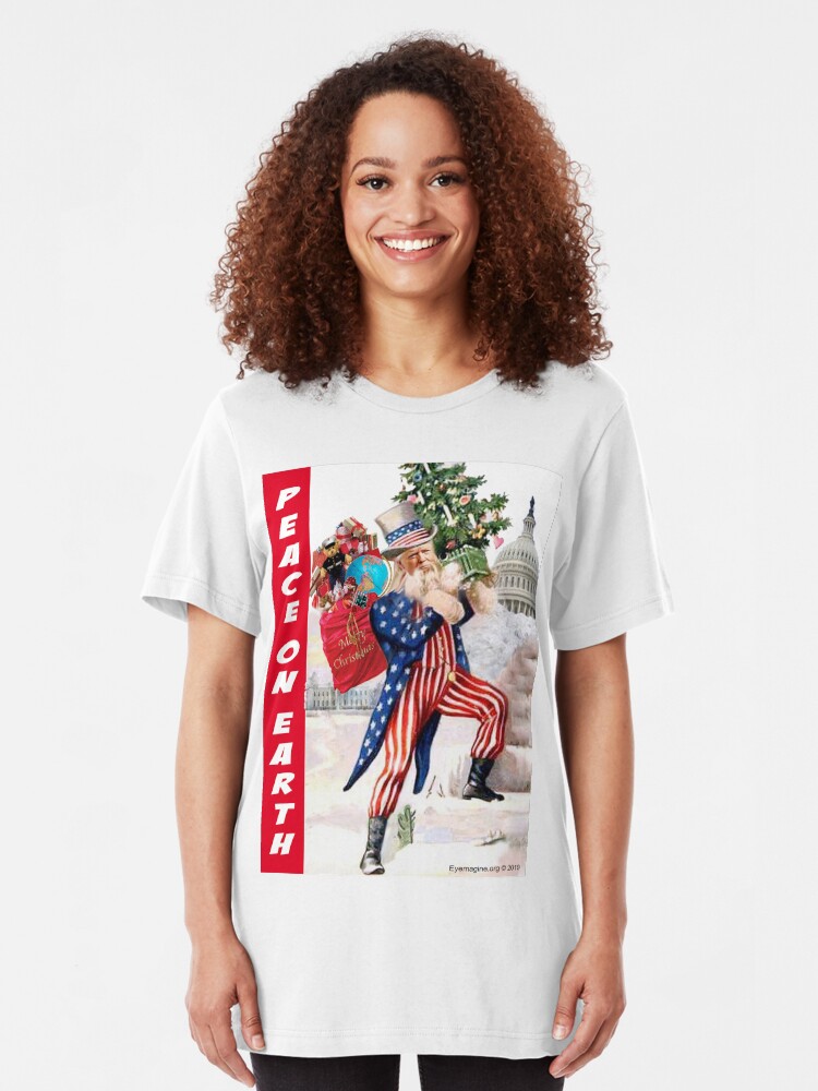 Alternate view of Peace On Earth Slim Fit T-Shirt