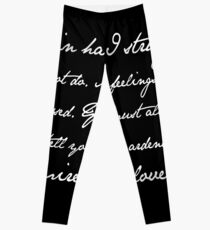 Mr Darcy Proposal Quote - Pride and Prejudice by Jane Austen Leggings