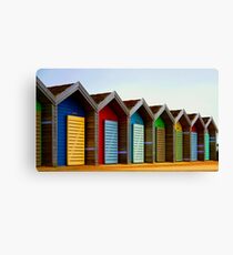 beach huts Canvas Print