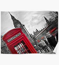 Telephone Booth in London Poster