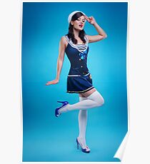 "Salute" Pin-up Girl Poster
