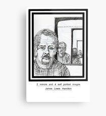 2 mirrors and 4 self portrait images Metal Print