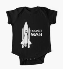 Rocket Man - White Short Sleeve Baby One-Piece