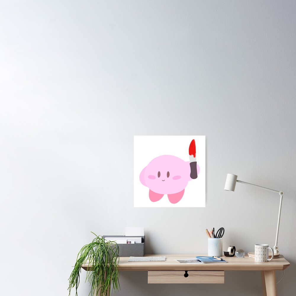 Kirby Knife Meme Poster By Amemestore Redbubble - roblox meme posters redbubble