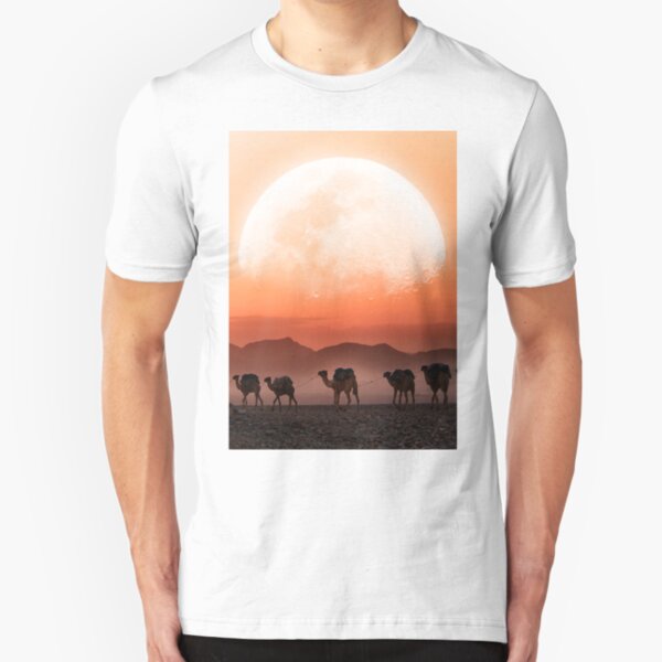 Camels in the desert Slim Fit T-Shirt