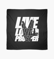 LIVE LONG AND PROSPER Star Trek quota slogan slogan with silhouette of volcano greeting Scarf