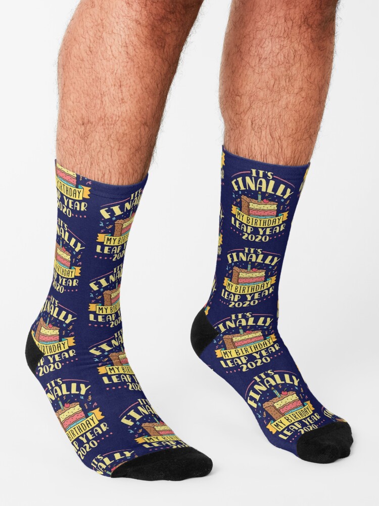 Alternate view of Leap Year 2020 It's Finally My Birthday Socks