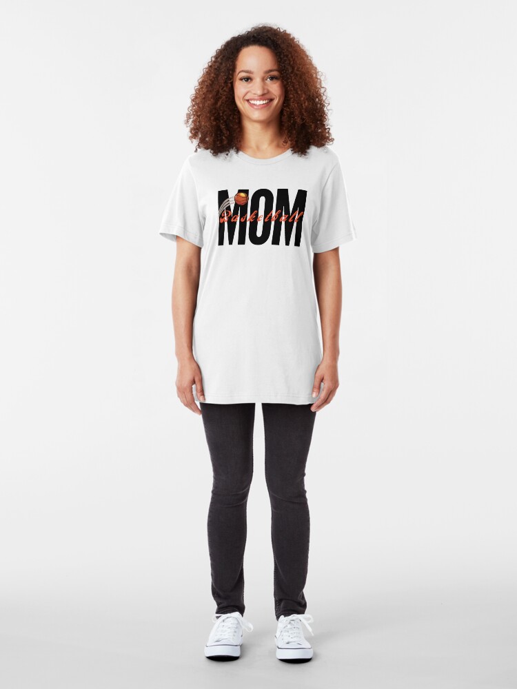 Alternate view of Basketball Mom, sports mom Slim Fit T-Shirt