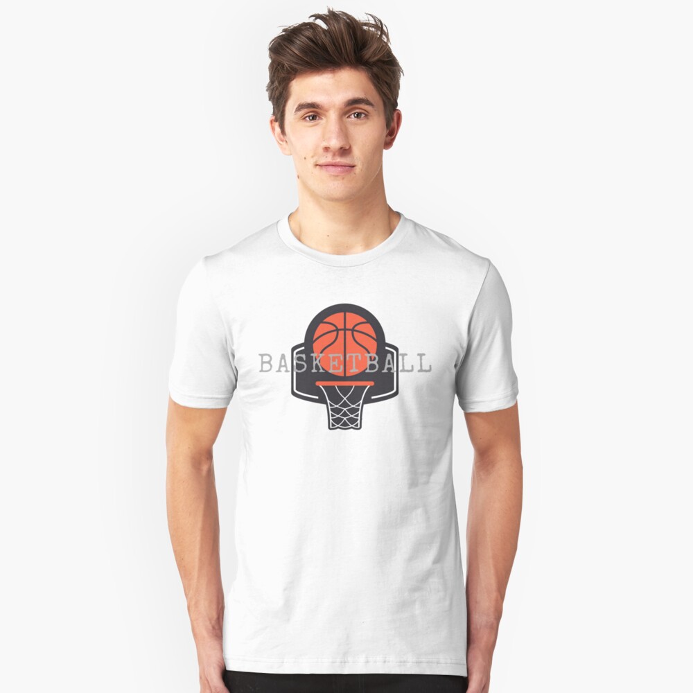 Basketball, Basketball Hoop, Basket Ball Slim Fit T-Shirt