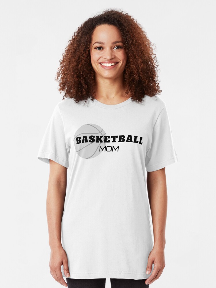 Alternate view of Basketball Mom, basketball, moms Slim Fit T-Shirt