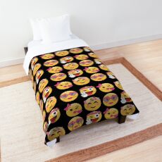 Sweet Girls Emoji JoyPixels Lovely Faces Comforter
