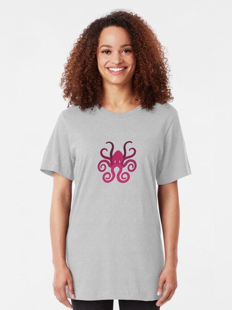 Alternate view of Curly the octopus Slim Fit T-Shirt