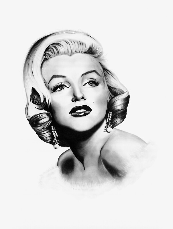 "Marilyn Monroe Portrait" by Jimmy Bell | Redbubble