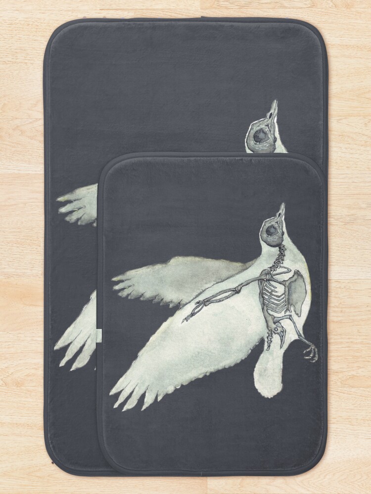 Alternate view of Bird Skeleton: Animal Dove Anatomy Bath Mat