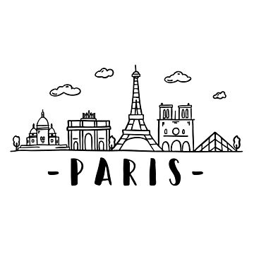 Artwork thumbnail, Paris Skyline Travel by DuxDesign