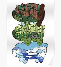 We Bare Bears, habitat bear tower Poster