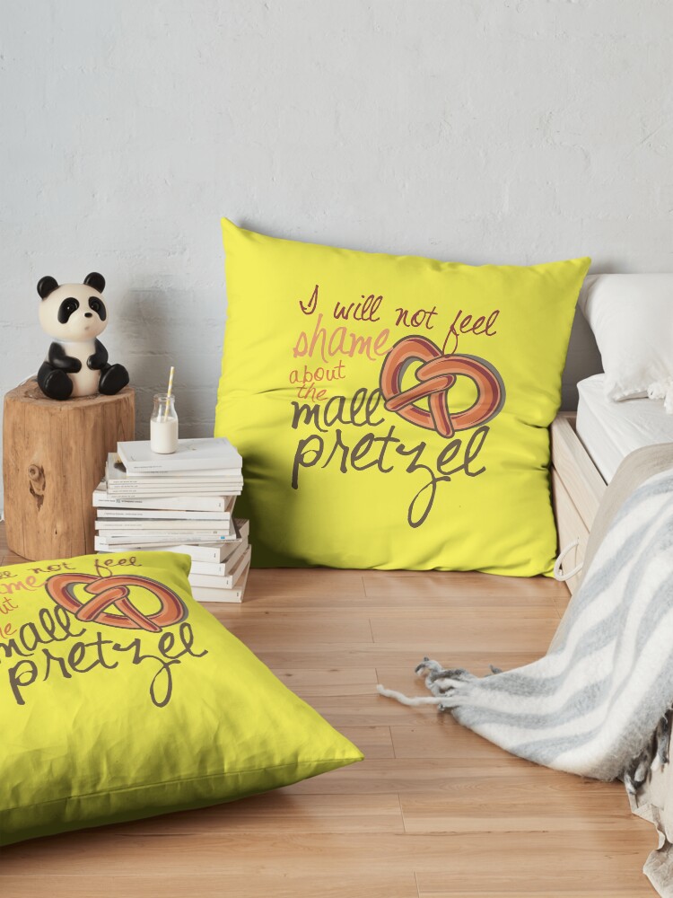 Alternate view of I will not feel shame about the mall pretzel! Floor Pillow
