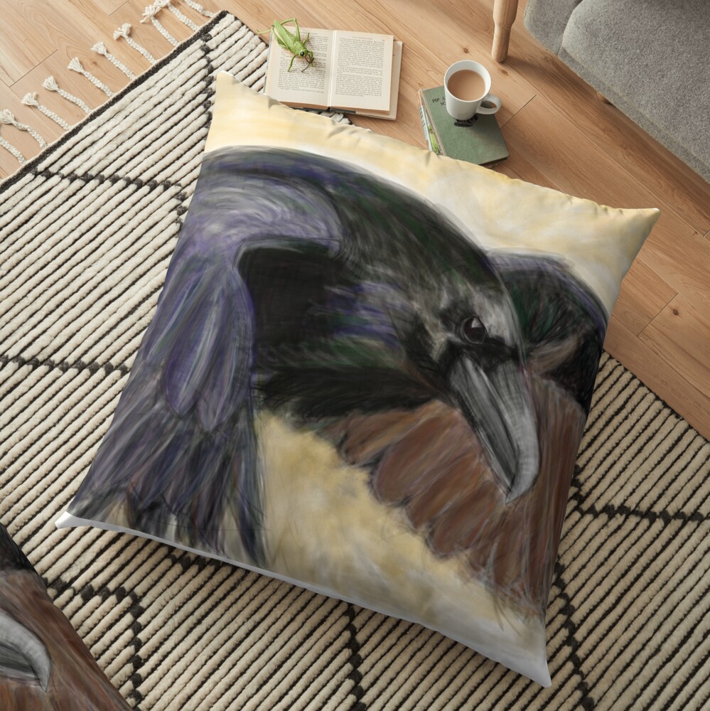 raven Floor Pillow