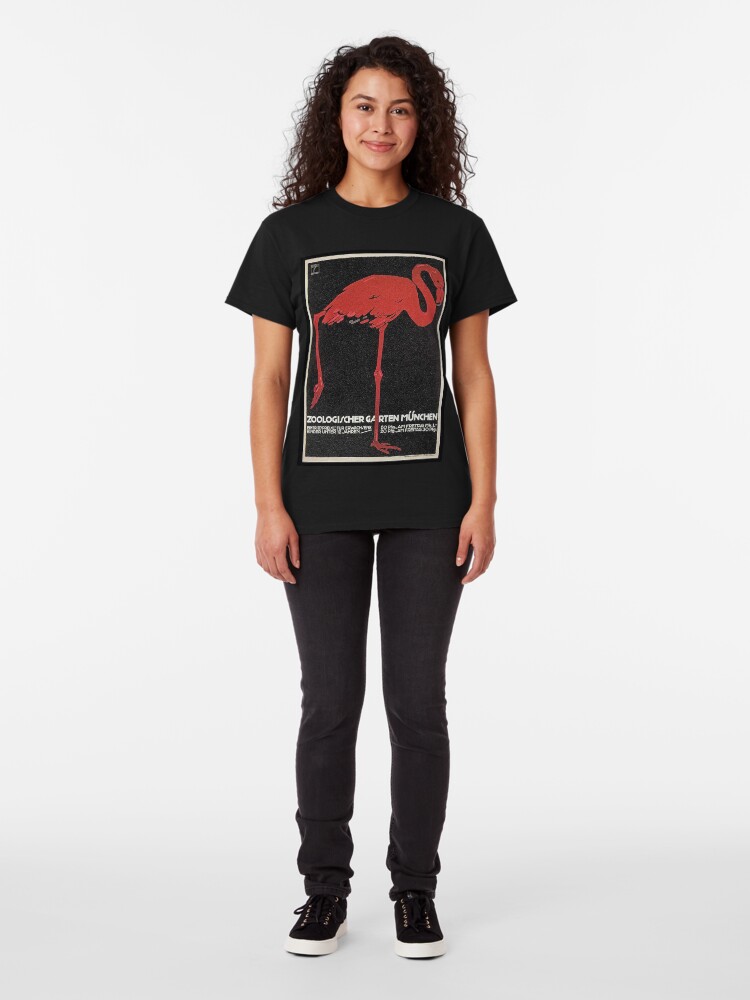Alternate view of Bavarian Flamingo..Vintage Munich Zoo ad Classic T-Shirt