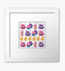 Cute Candy Poo Emoji JoyPixels So Yummy Framed Print