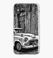 Vintage Car Graphic Novel Style iPhone Case