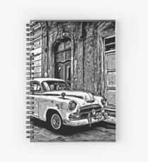 Vintage Car Graphic Novel Style Spiral Notebook