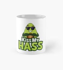 Kiss My Hass Avocado Emoji JoyPixels Funny Avocado saying Classic Mug
