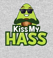 Kiss My Hass Avocado Emoji JoyPixels Funny Avocado saying Kids Pullover Hoodie