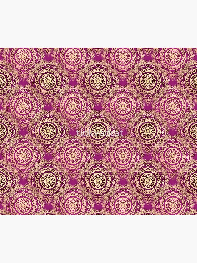 Gold Mandala for Love and Compassion Purple by tiokvadrat