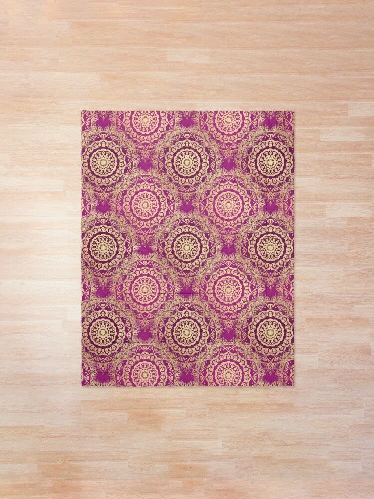 Alternate view of Gold Mandala for Love and Compassion Purple Comforter