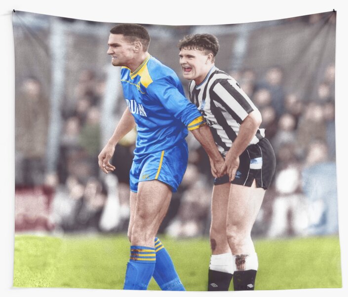 Vinnie Jones Gazza Grabs Sports Football Photo Picture Print on Framed Canvas