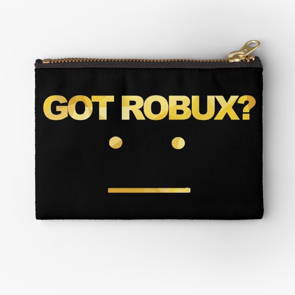 Roblox Robux Zipper Pouches Redbubble - roblox vs minecraft epic rap battle you get robux