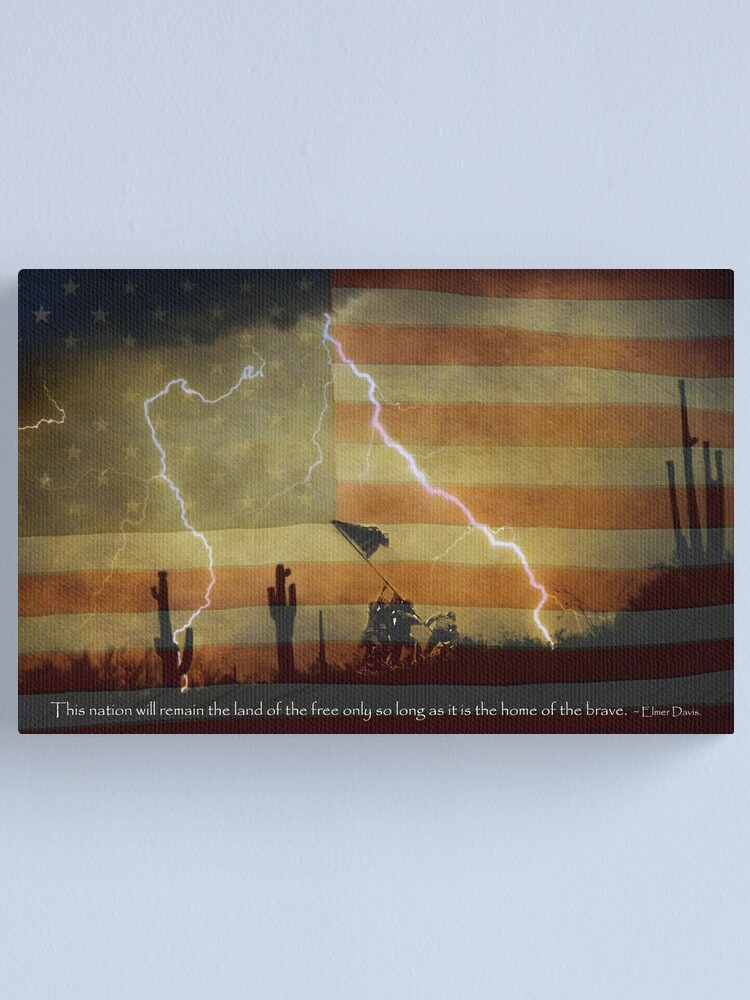 Alternate view of Land of the Free Home of the Brave Canvas Print