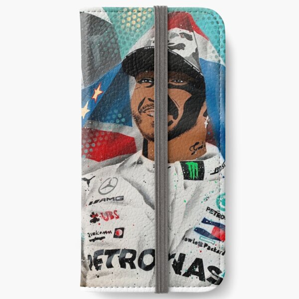 Lewis Hamilton - 6 x Champion painting by DRAutoArt iPhone Wallet