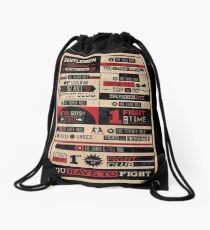 Fight Club Rules Drawstring Bag