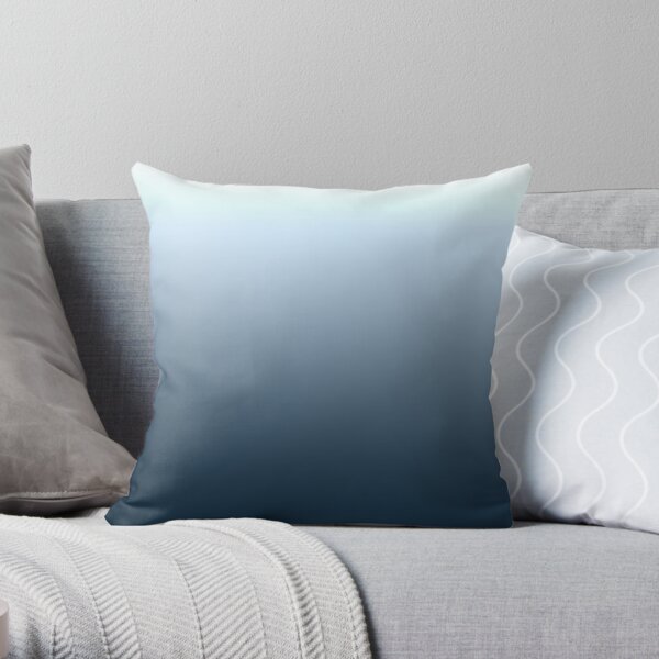 Blue gradient - top to bottom Throw Pillow