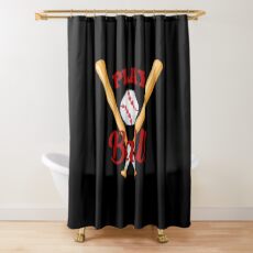 Play Baseball Emoji JoyPixels Softball Fan Shower Curtain