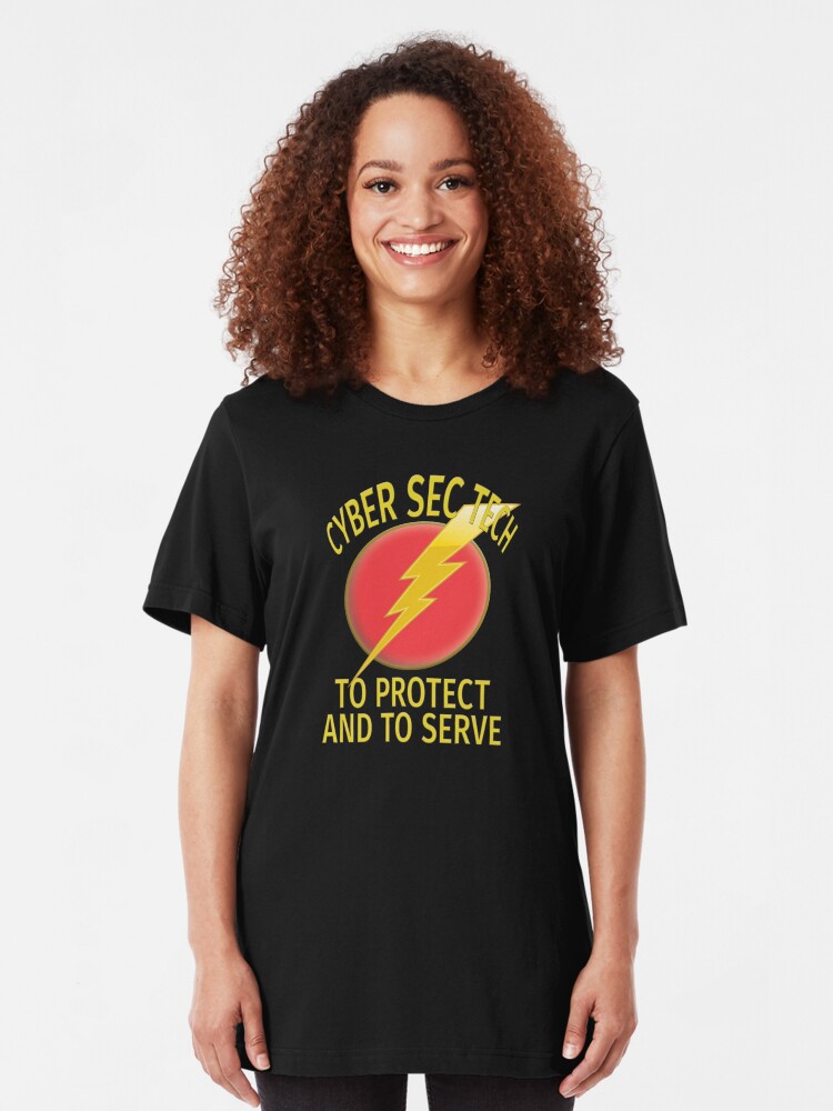 Alternate view of Cyber Security Technologist. Slim Fit T-Shirt
