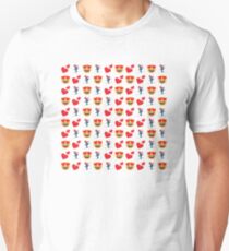 Love Skiing Emoji JoyPixels Funny Skier Slim Fit T-Shirt