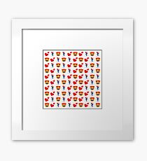 Love Skiing Emoji JoyPixels Funny Skier Framed Print