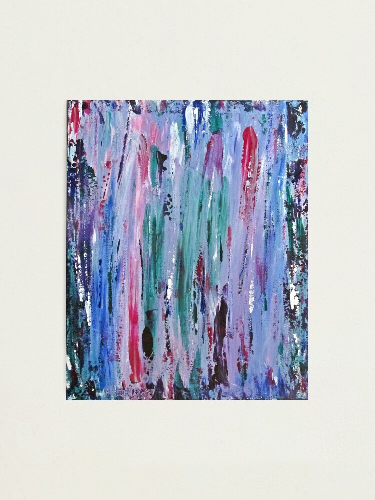 Jewel Hues Palette Knife Abstract Painting Photographic Print By