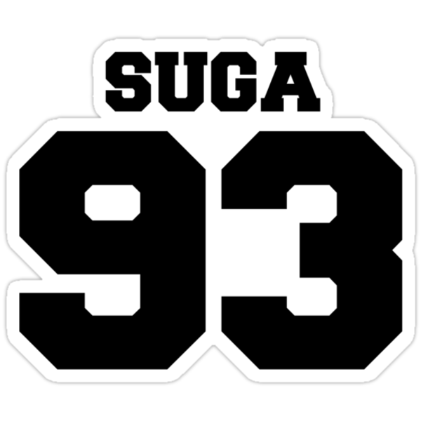 "BTS Bangtan Boys Suga Football Design Black" Stickers by impalecki