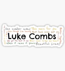 Luke Combs graphic Sticker