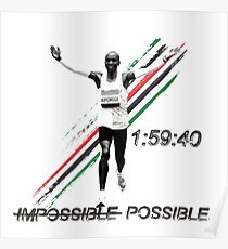 Eliud Kipchoge - World's First Sub-2:00 Marathon! Poster