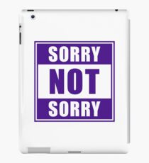 Sorry not Sorry Emoji JoyPixels Funny Girls Purple iPad Case/Skin