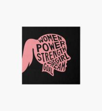 Women Power Emoji JoyPixels Dream Girl Goal Rose Gold Art Board Print