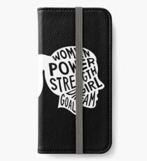 Women Power Emoji JoyPixels Dream Girl Goal White iPhone Wallet/Case/Skin
