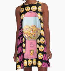 OMG Gumball Machine Emoji JoyPixels Cute Face Balls A-Line Dress