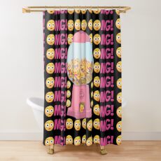 OMG Gumball Machine Emoji JoyPixels Cute Face Balls Shower Curtain